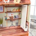 Casuta de papusi din lemn Marlow Dollhouse EZ Kraft Assembly cu lumini sunete si pat rabatabil Kidkraft